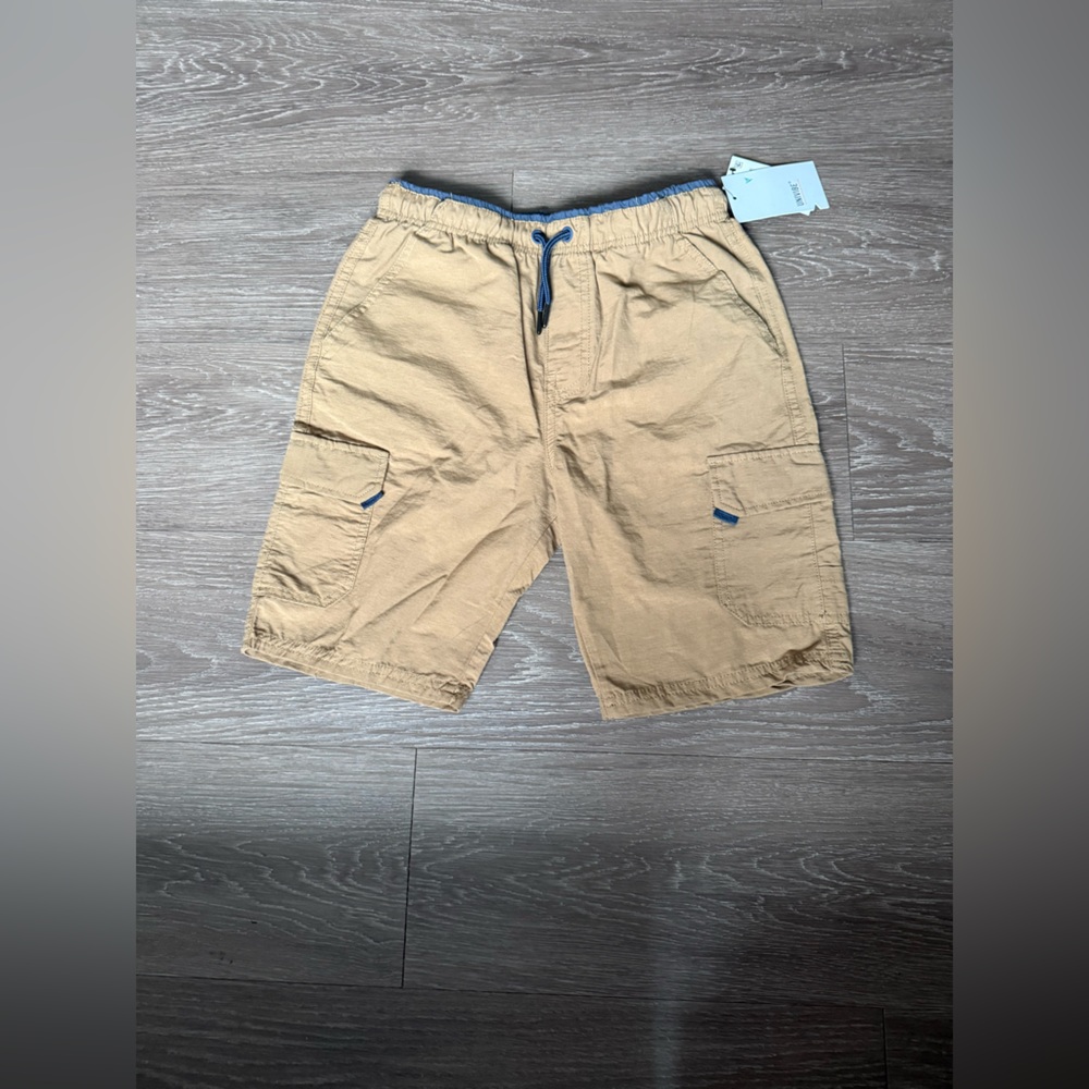 Univibe Tan and Blue Boys Cargo Shorts Relaxed Fit